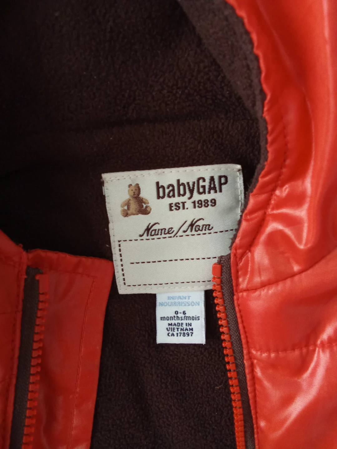 Baby Gap Puffer Vest with Hood - 0-6 Months - photo 2