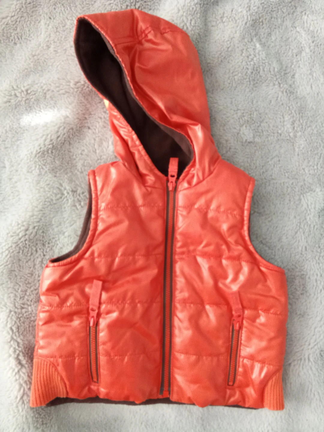 Baby Gap Puffer Vest with Hood - 0-6 Months - photo 4