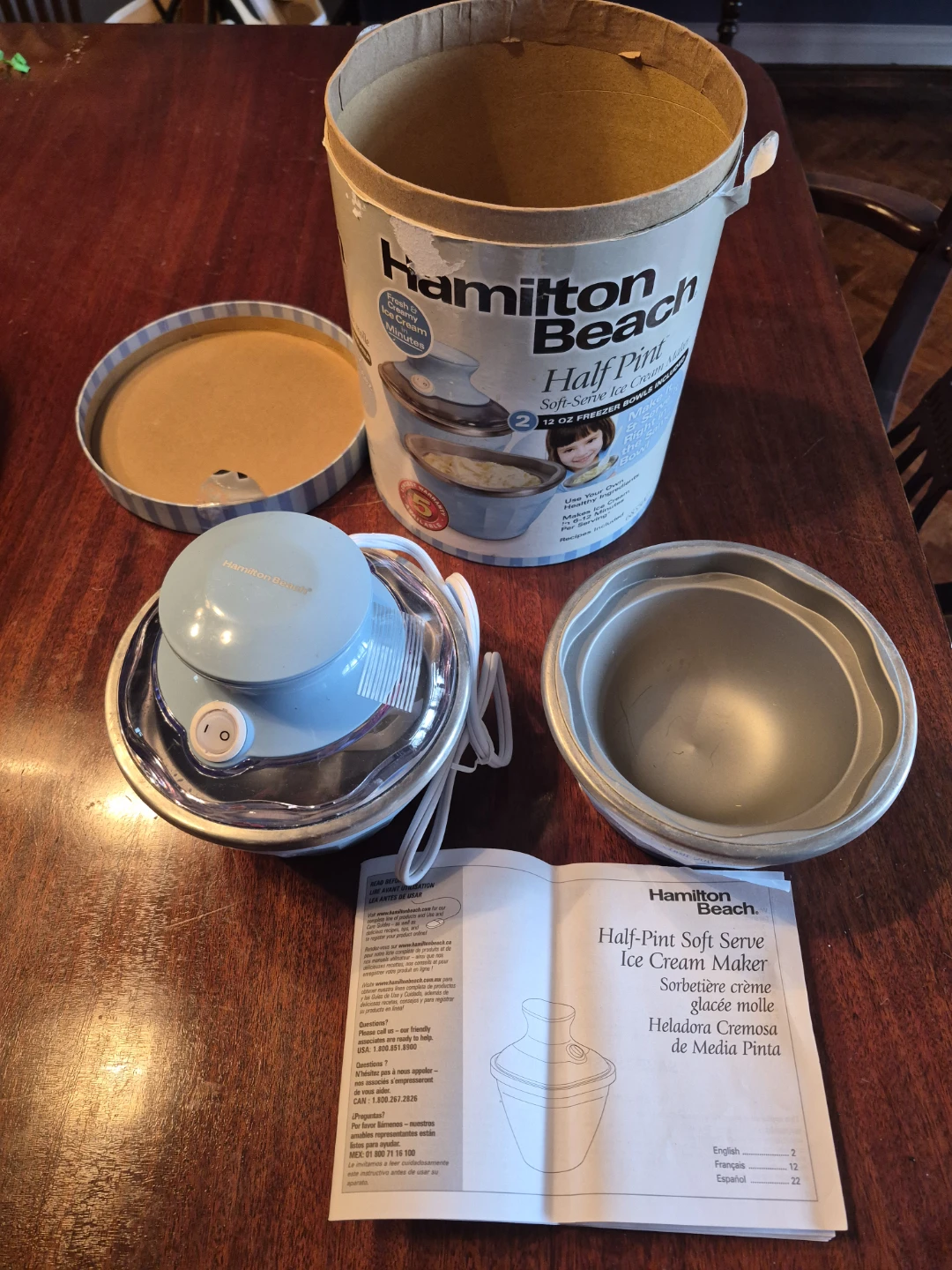 Hamilton Beach Half Pint Soft Serve Ice Cream Maker - photo 2
