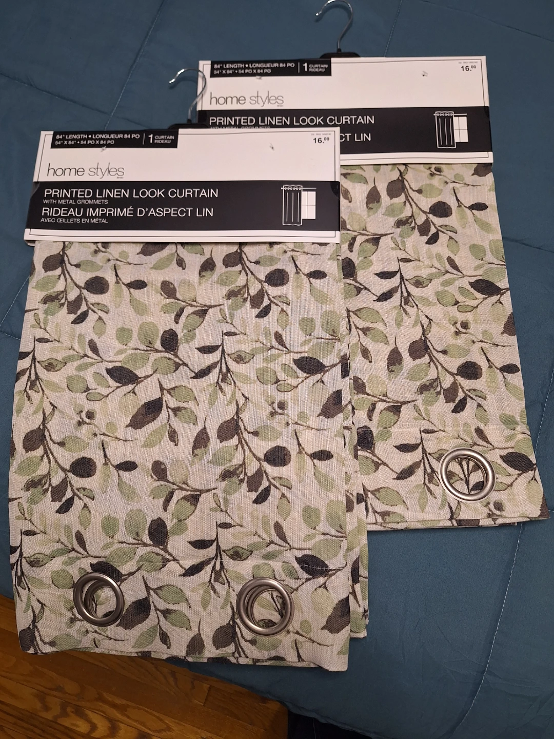 (2) Faux Linen Curtains
