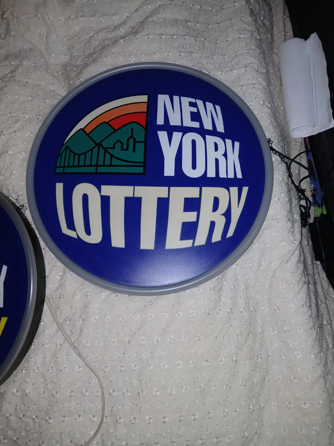New York Lottery Light Up Sign 1 for $150  2 for $250 - photo 2