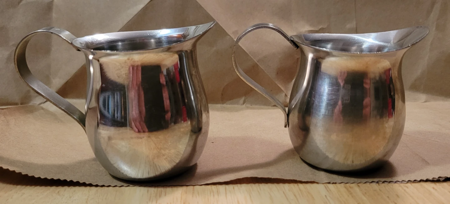 Adcraft Stainless Steel Creamer Pitchers (Set of 2)