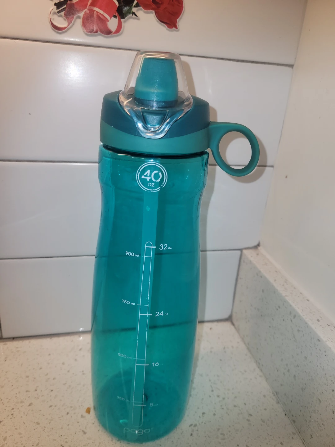 Pogo 40 oz Water Bottle with Straw