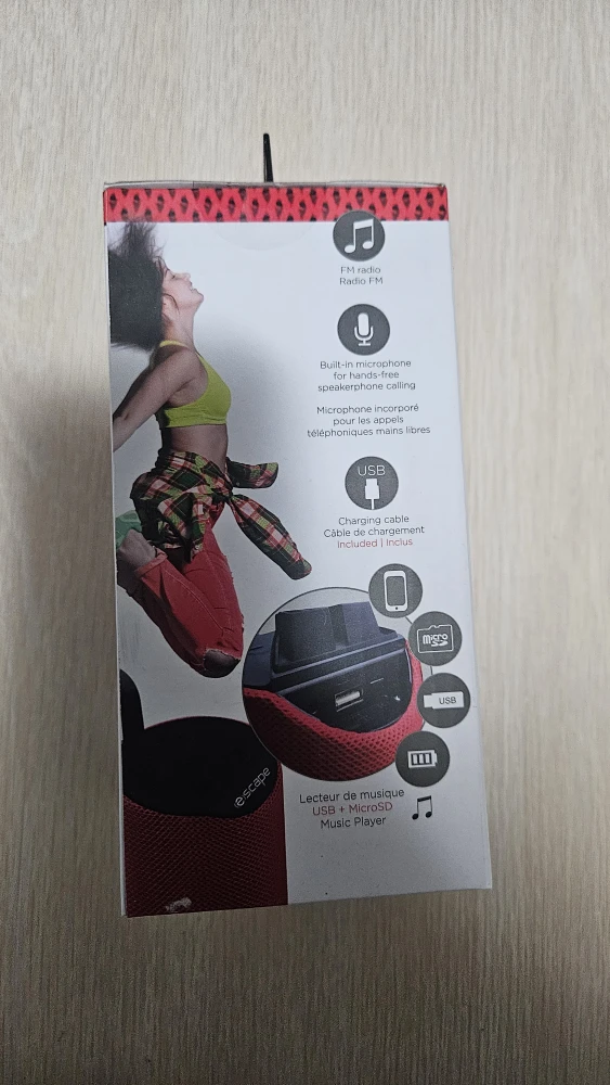 Escape SPBT707 Wireless Fabric Speaker - Red - photo 3