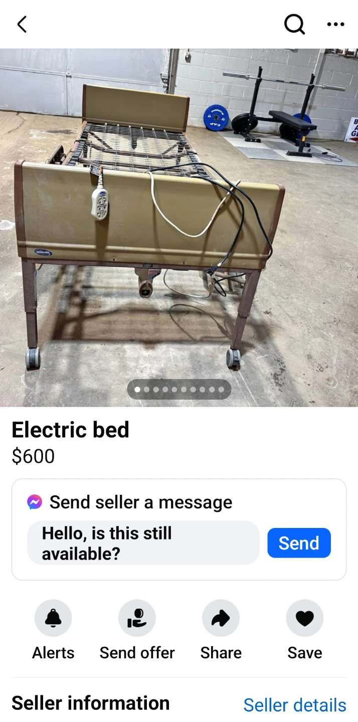Invacare Electric Hospital Bed with Geo-Mattress Ultramax - photo 3