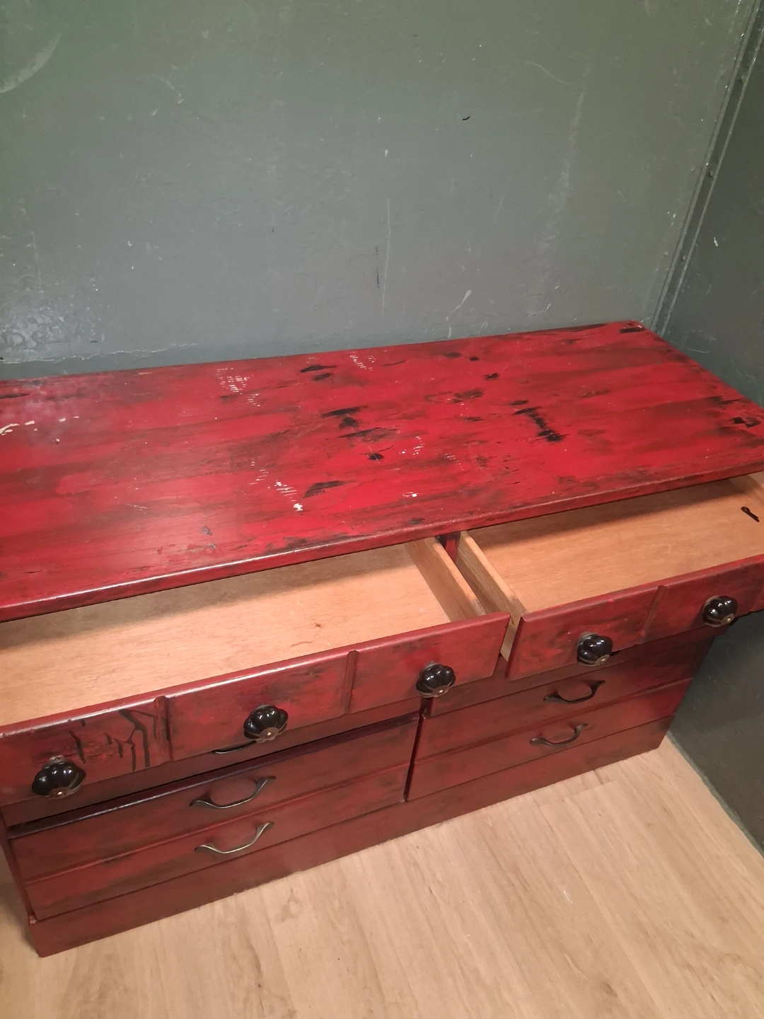 Red Dresser with 10 Drawers - photo 2