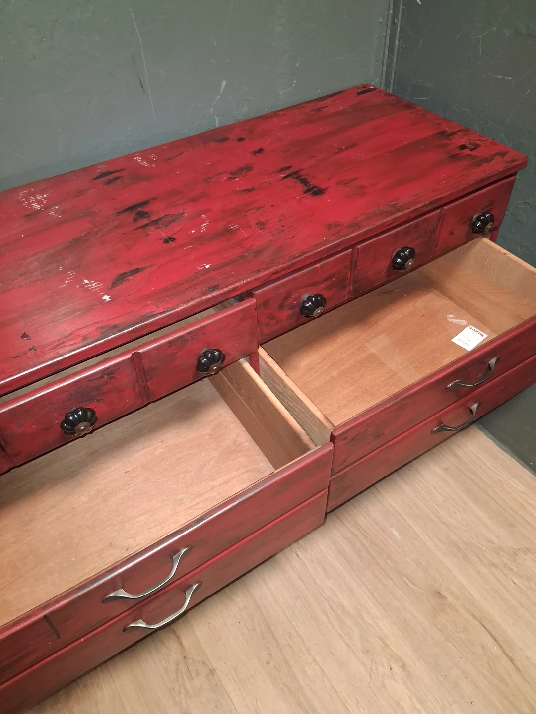 Red Dresser with 10 Drawers - photo 3