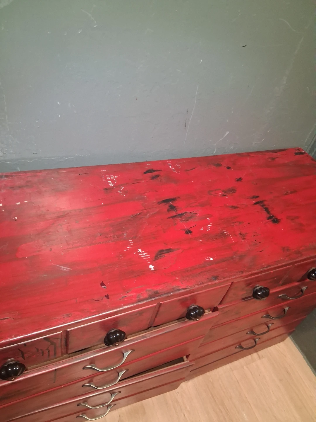 Red Dresser with 10 Drawers - photo 5
