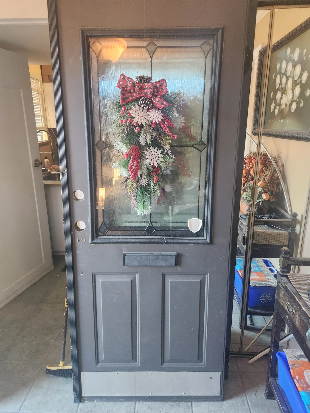 Front Door with Decorative Glass Panel