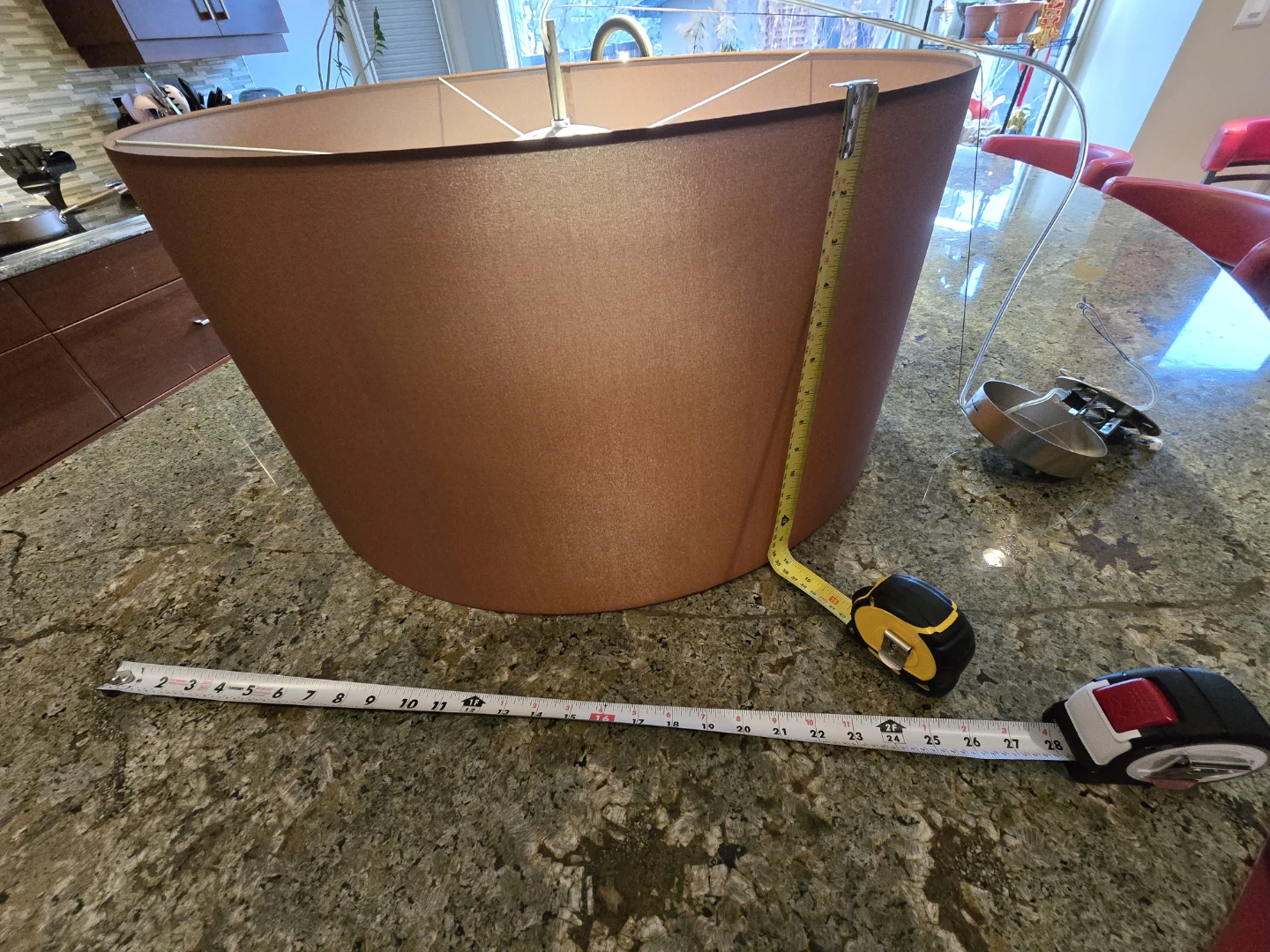 Large Drum Pendant Ceiling Light Fixture - photo 2