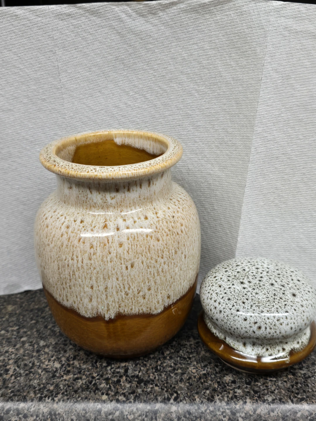 Vintage Ceramic Jar with Lid 9" long - photo 4