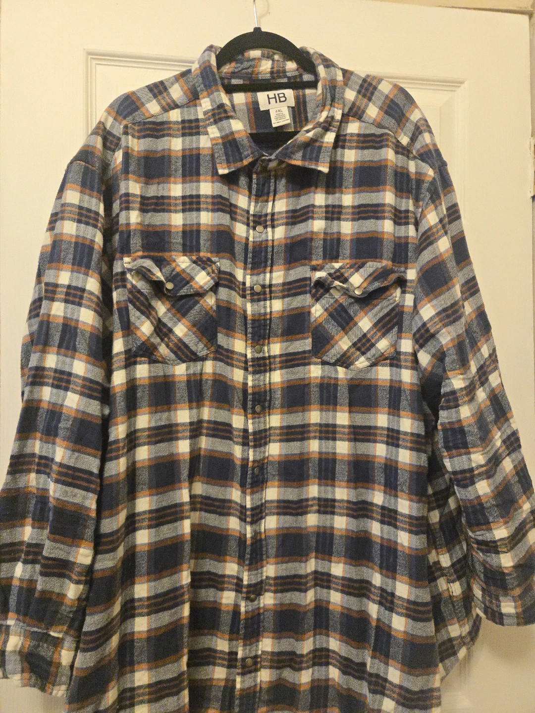 HB Plaid Flannel Shirt Size 4XL