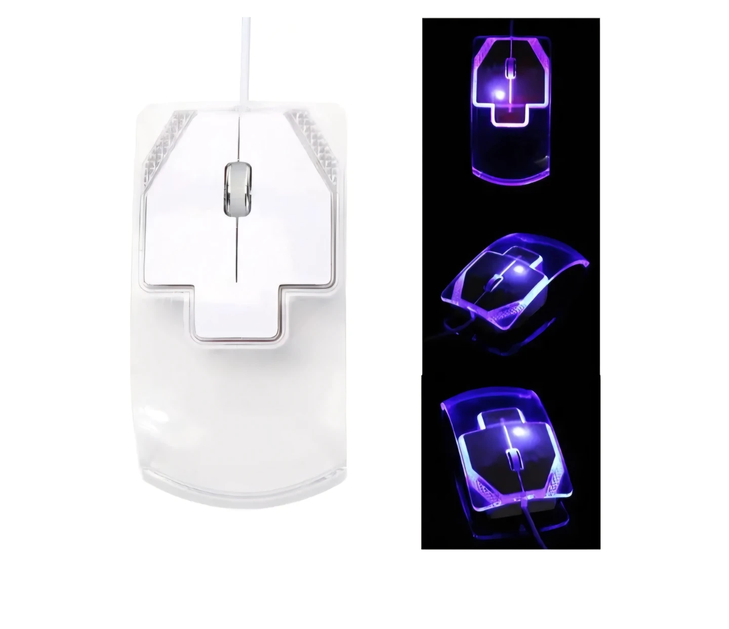 Wired computer mouse with clear plastic cover.(Transparent) - photo 2