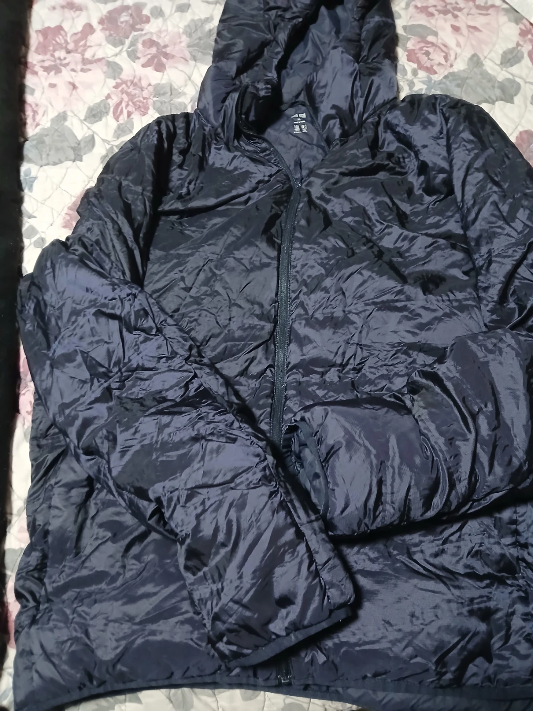 Unio woman Navy Blue Hooded Down Jacket Xl