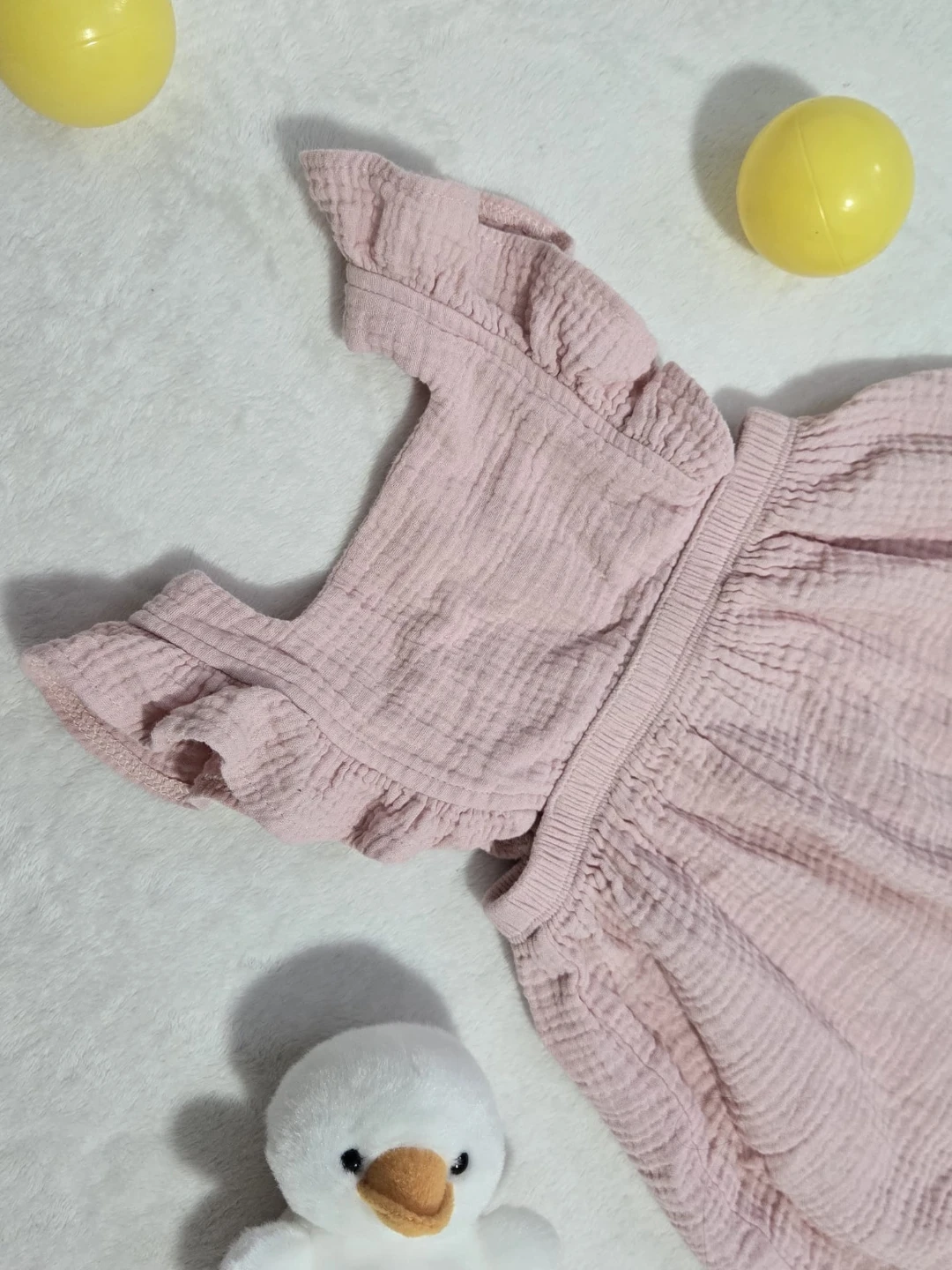 Pink Gauze Dress with Ruffles - photo 2