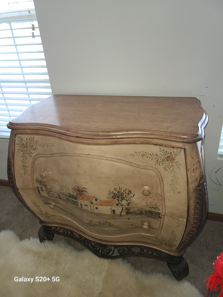 Vintage Hand-Painted Dresser Chest