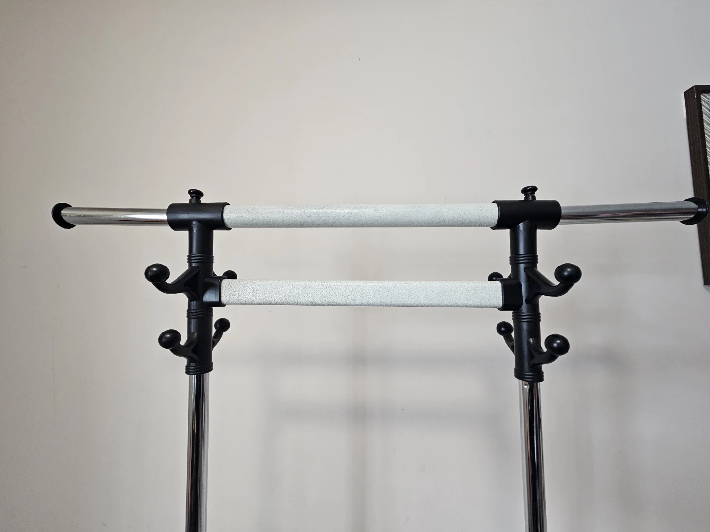 Rolling clothes rack with bottom shelf - photo 2