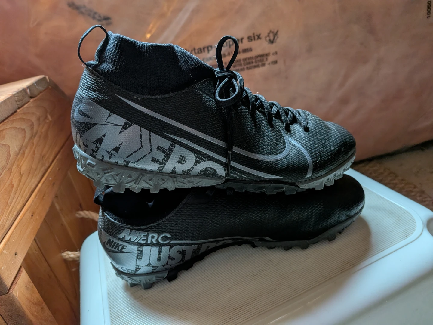 Nike Mercurial Soccer Cleats - Black - Youth 5.5Y - photo 2