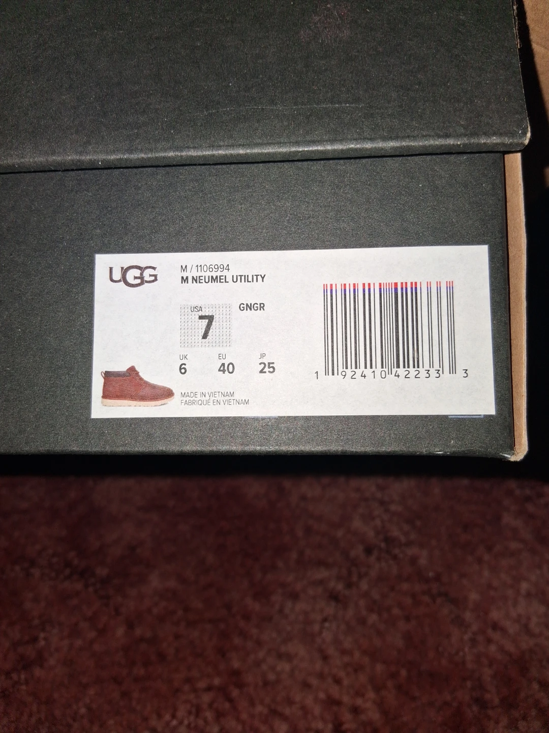 UGG M Neumel Utility Boots Size 7 - photo 3