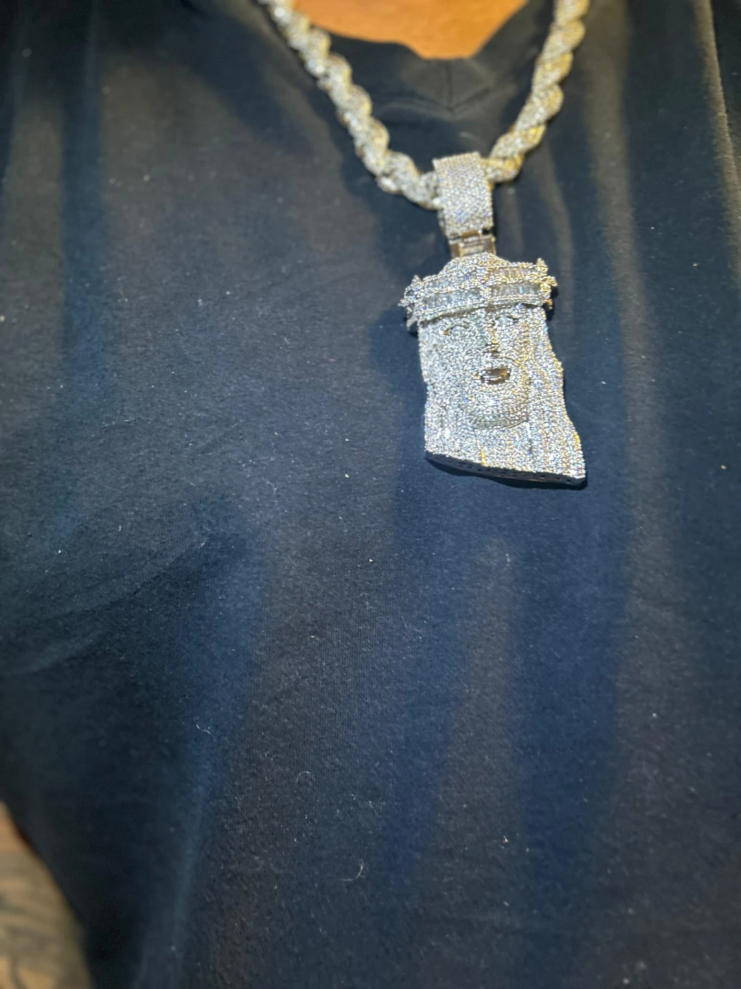 Jesus Piece Pendant with Chain - photo 2