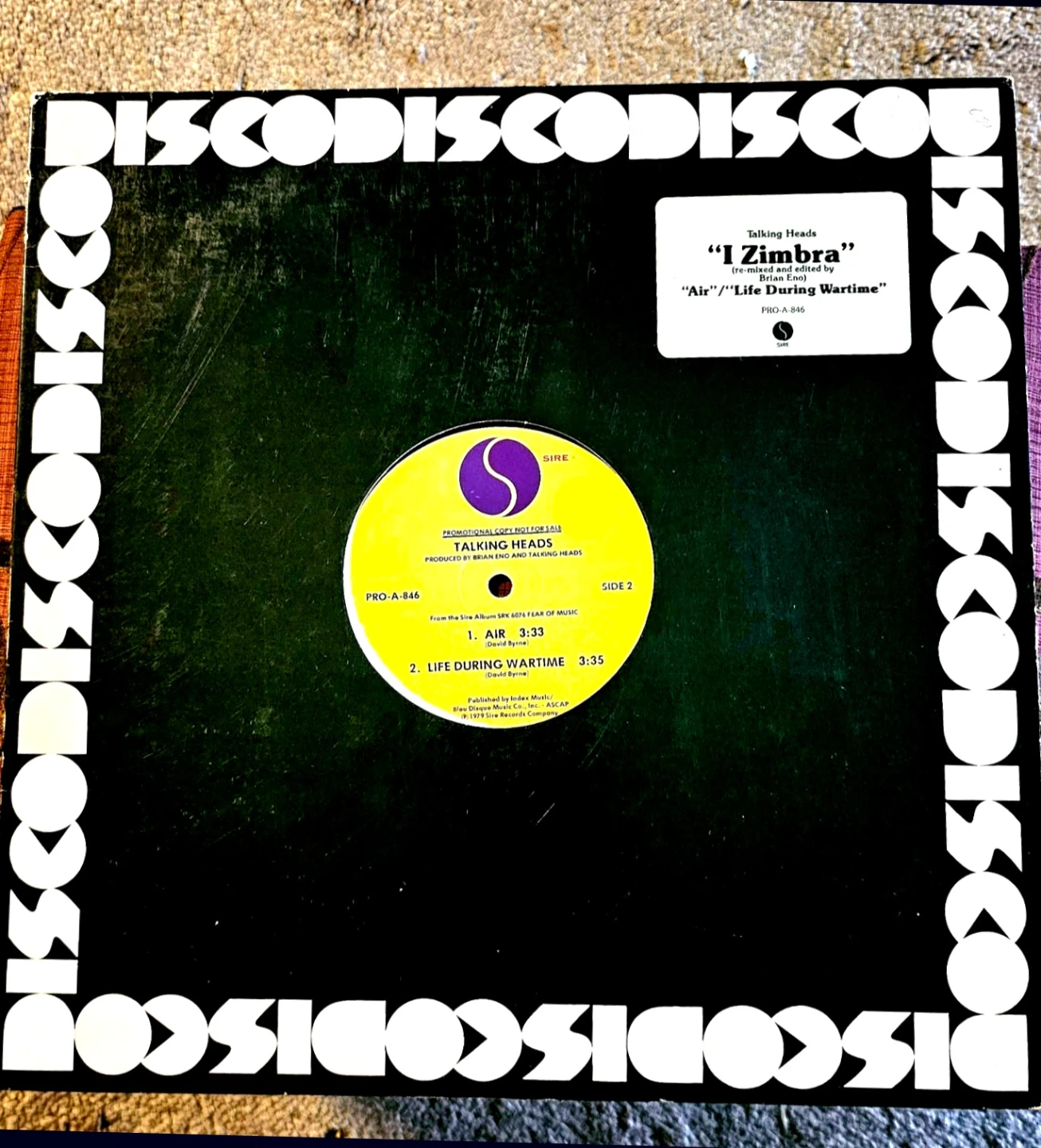 Talking Heads Promotional Vinyl EP- NM