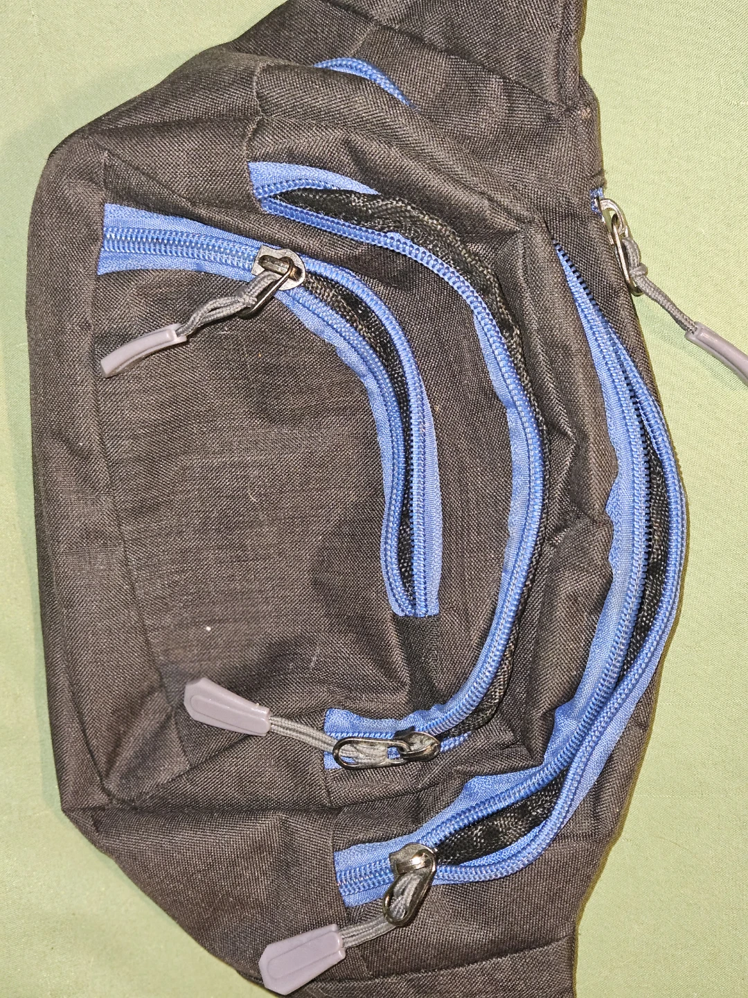 Black and Blue Fanny Pack Waist Bag
