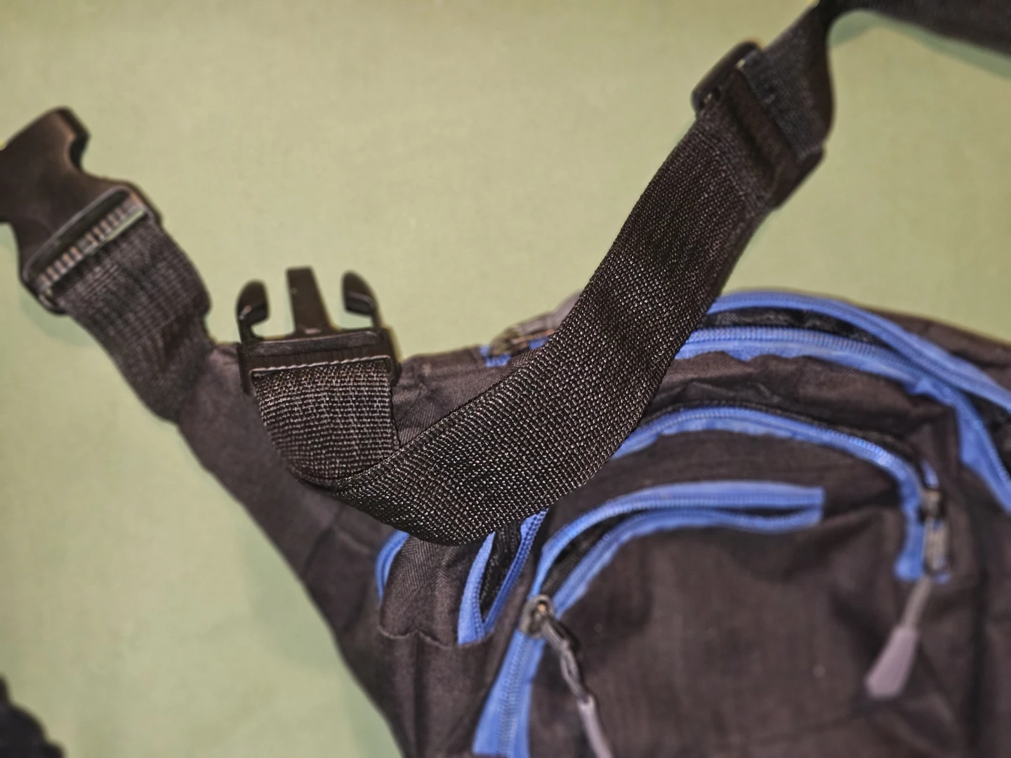 Black and Blue Fanny Pack Waist Bag - photo 2