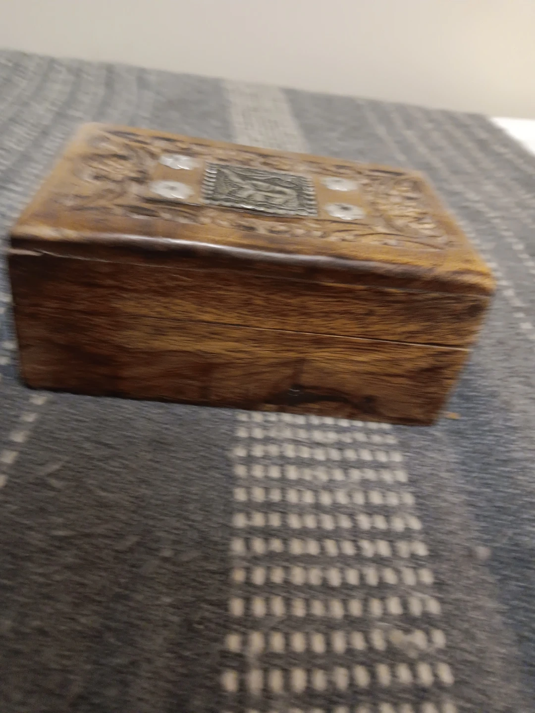 Carved Wooden Keepsake Box - photo 2