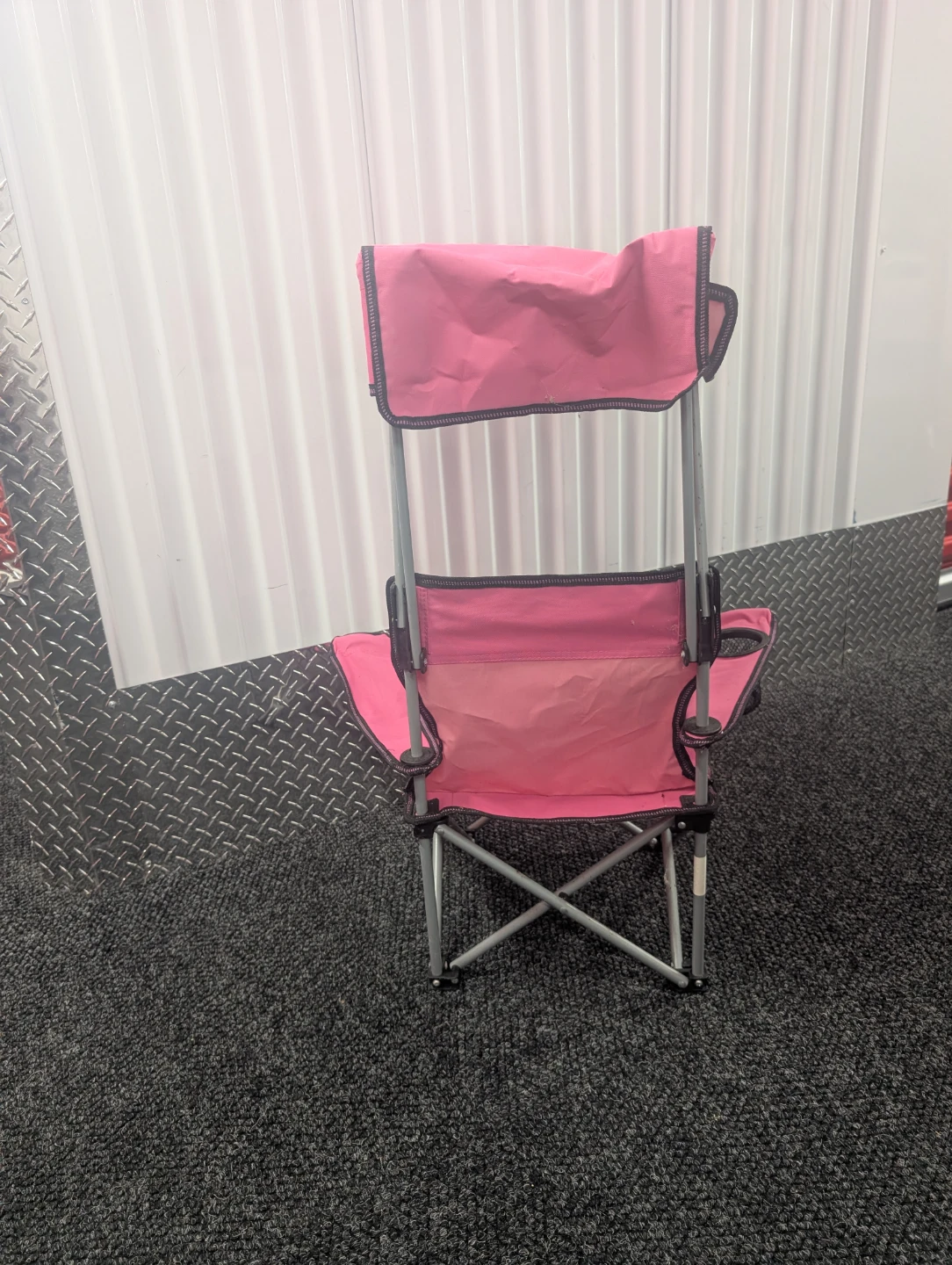 Pink Folding Camping Chair with Canopy for kids - photo 2