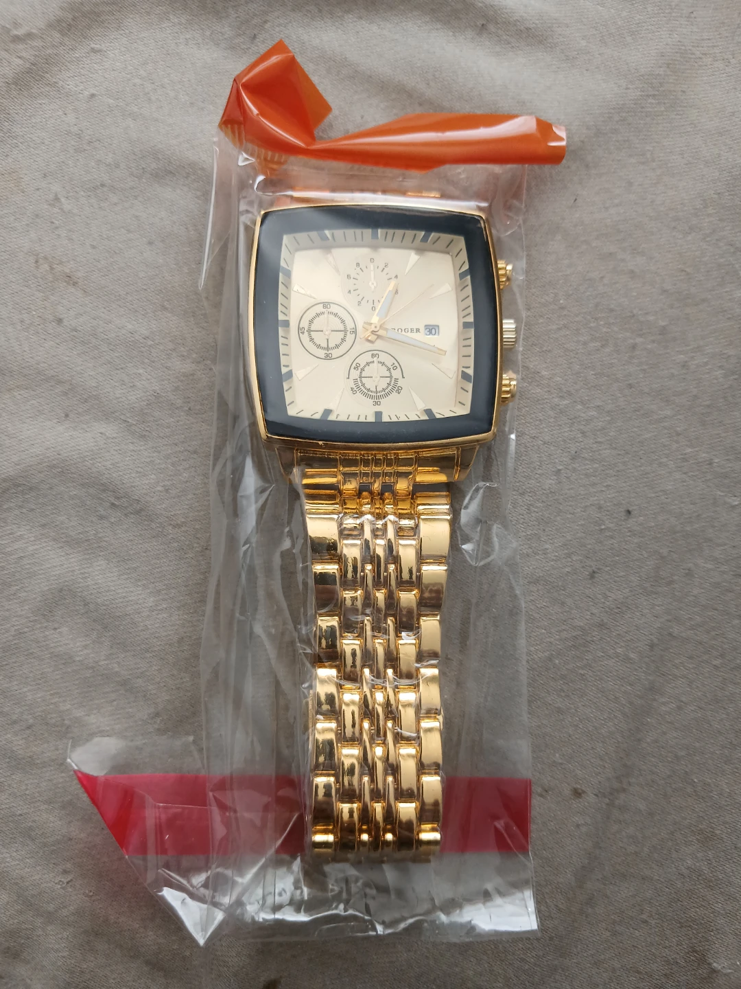 Golden Square Quartz Chronograph Watch - photo 3