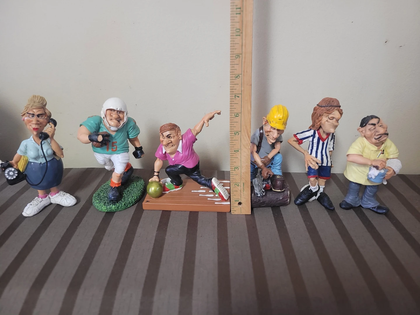 Collection of 6 Sport quirky character figurines