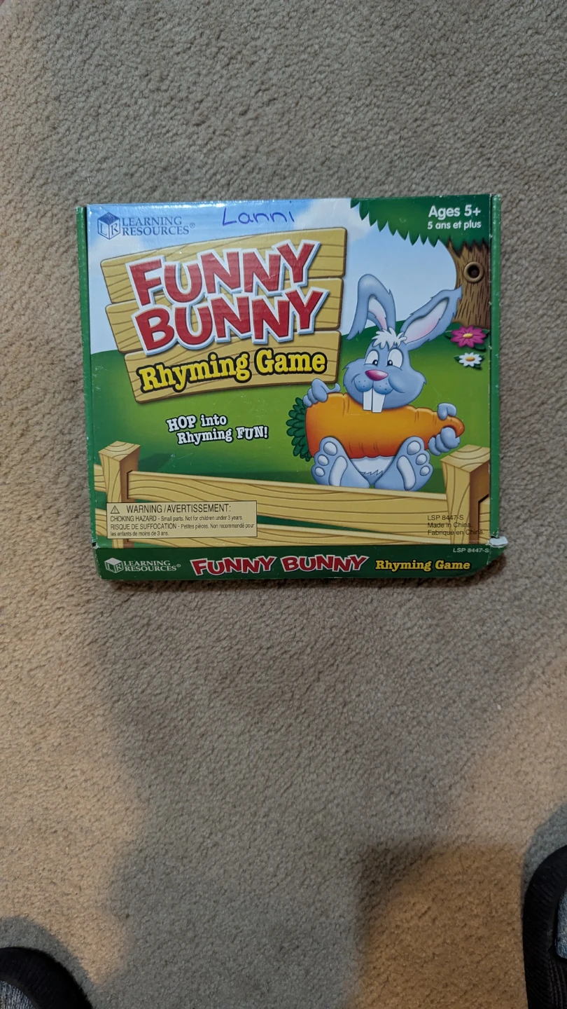 Learning Resources Funny Bunny Rhyming Game Ages 5+