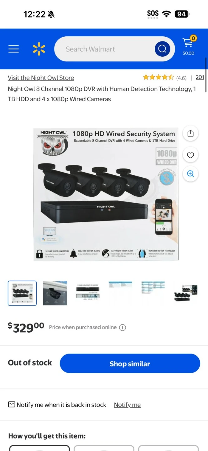 Night Owl 1080p HD Security System-4 Cameras,1TB Hard - photo 2