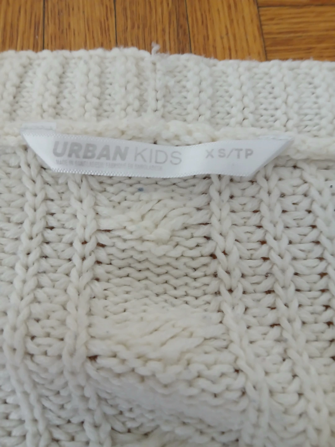 Urban Kids White Cable Knit Cardigan XS/TP - photo 2