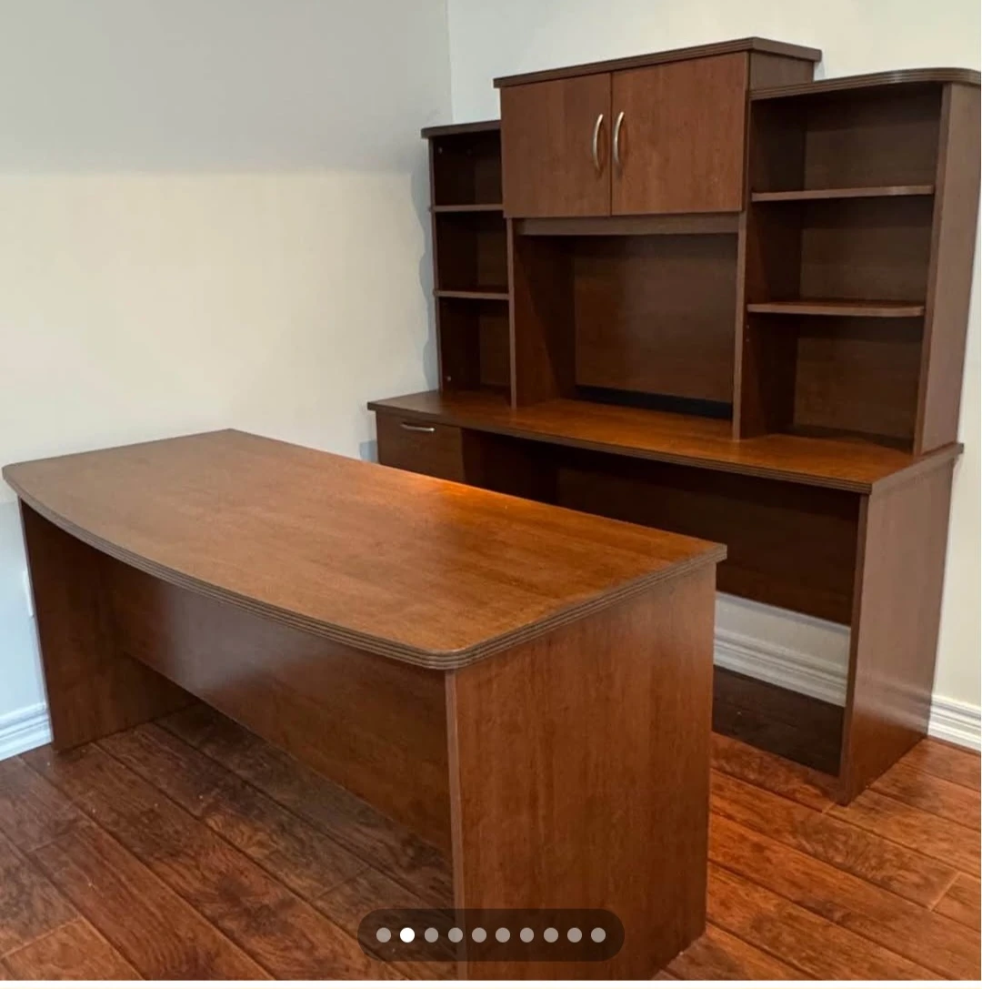 Office Desk with Hutch and table