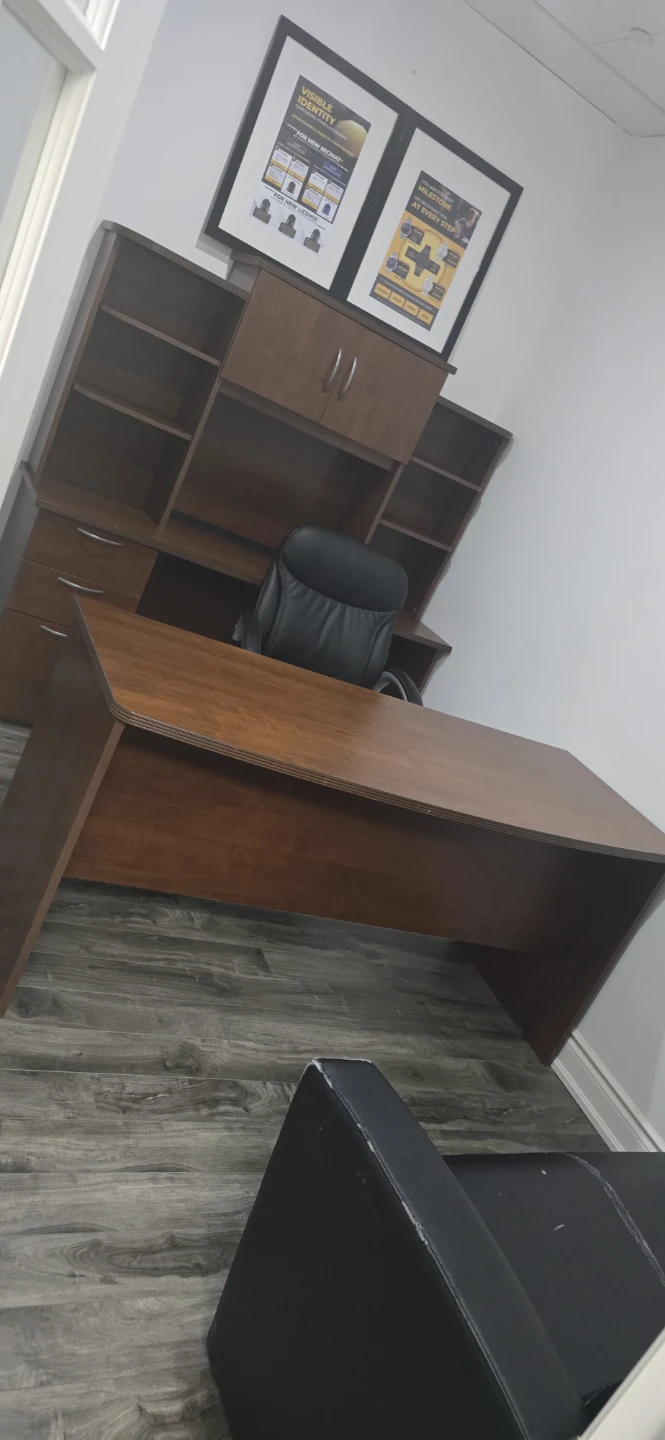 Office Desk with Hutch and table - photo 5