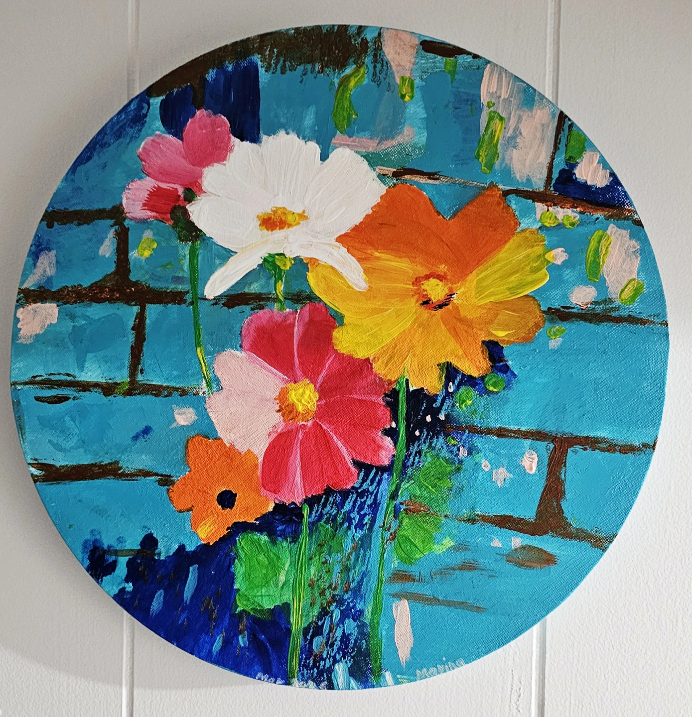 Circular Floral Painting
