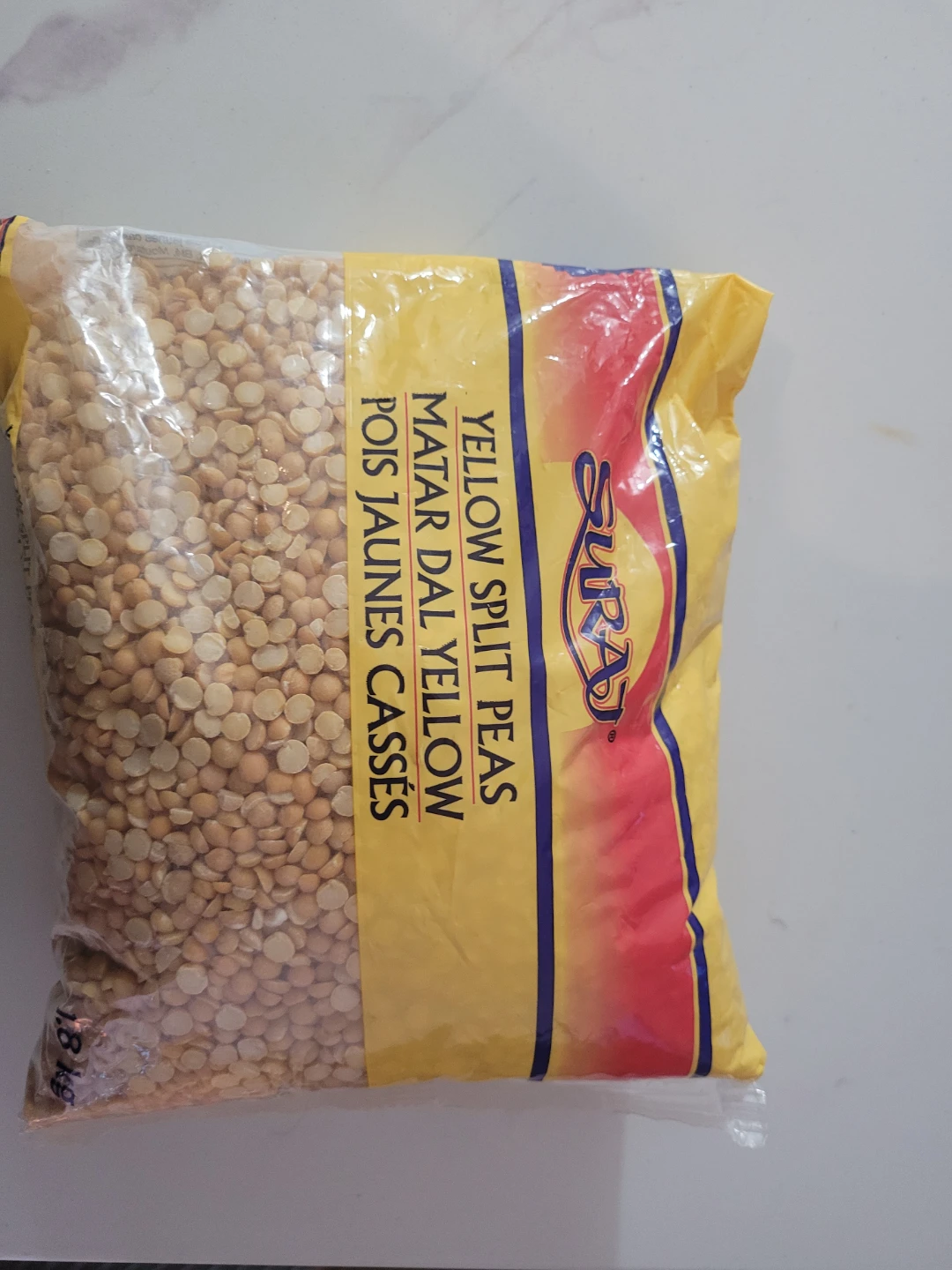 Suraj Yellow Split Peas - 1.8 kg