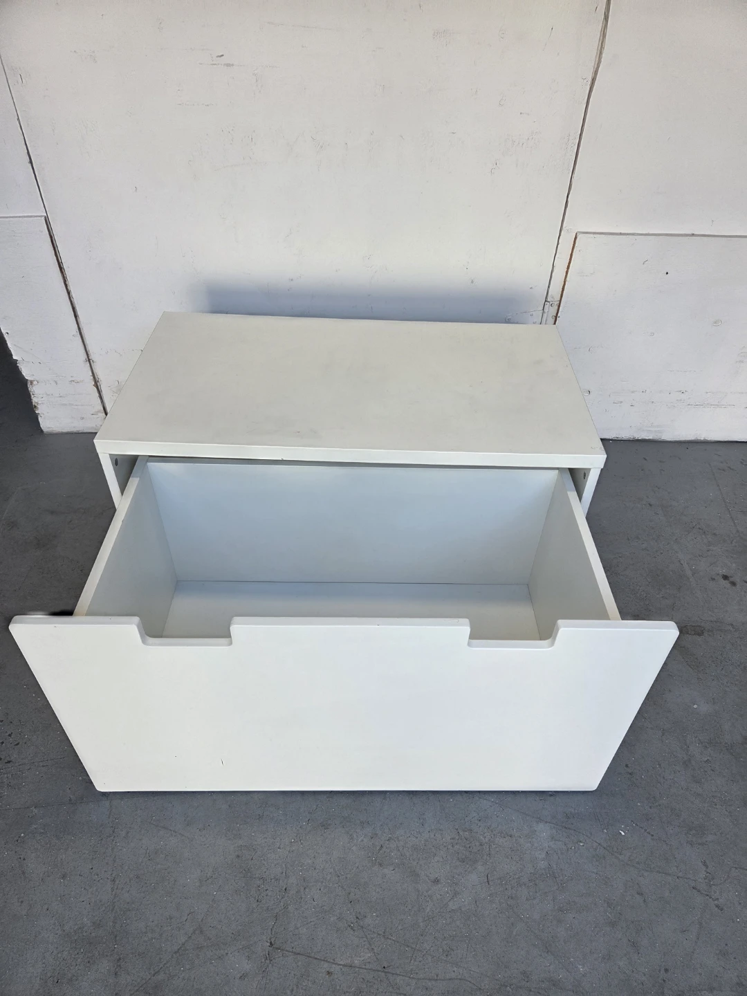 White Storage Box with Drawer - photo 3