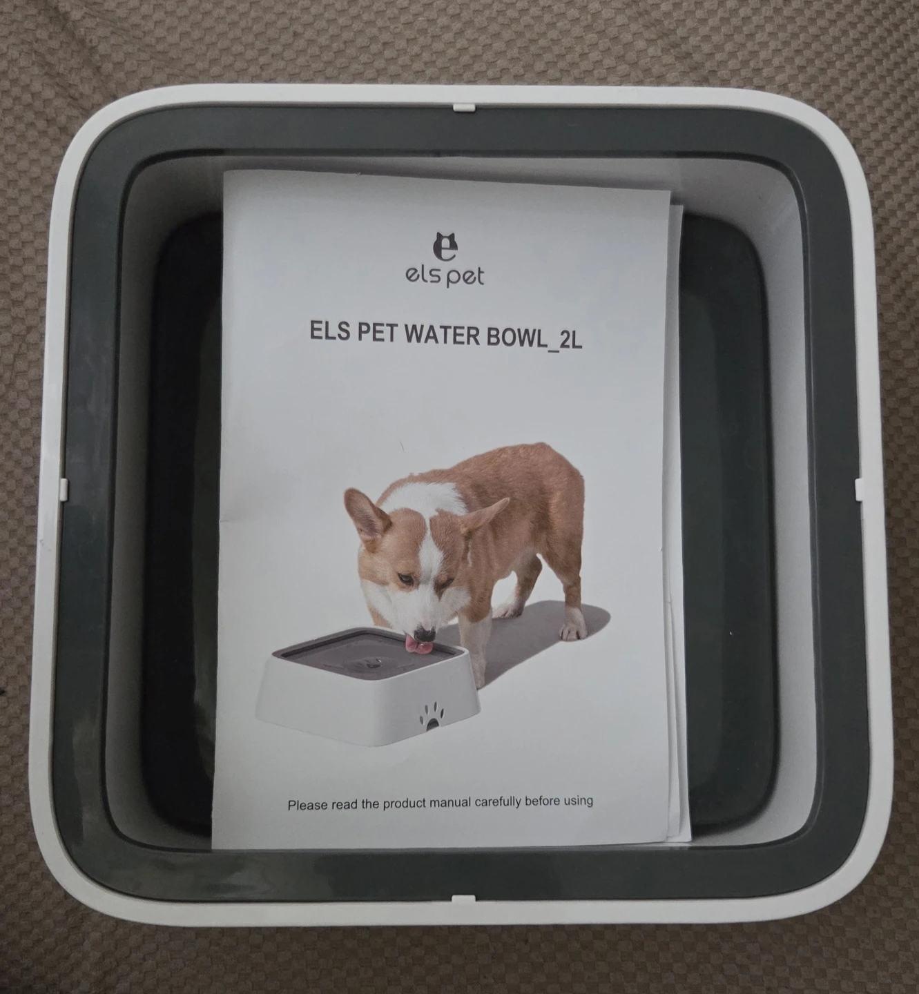 ELS PET 2L No Spill Dog Water Bowl