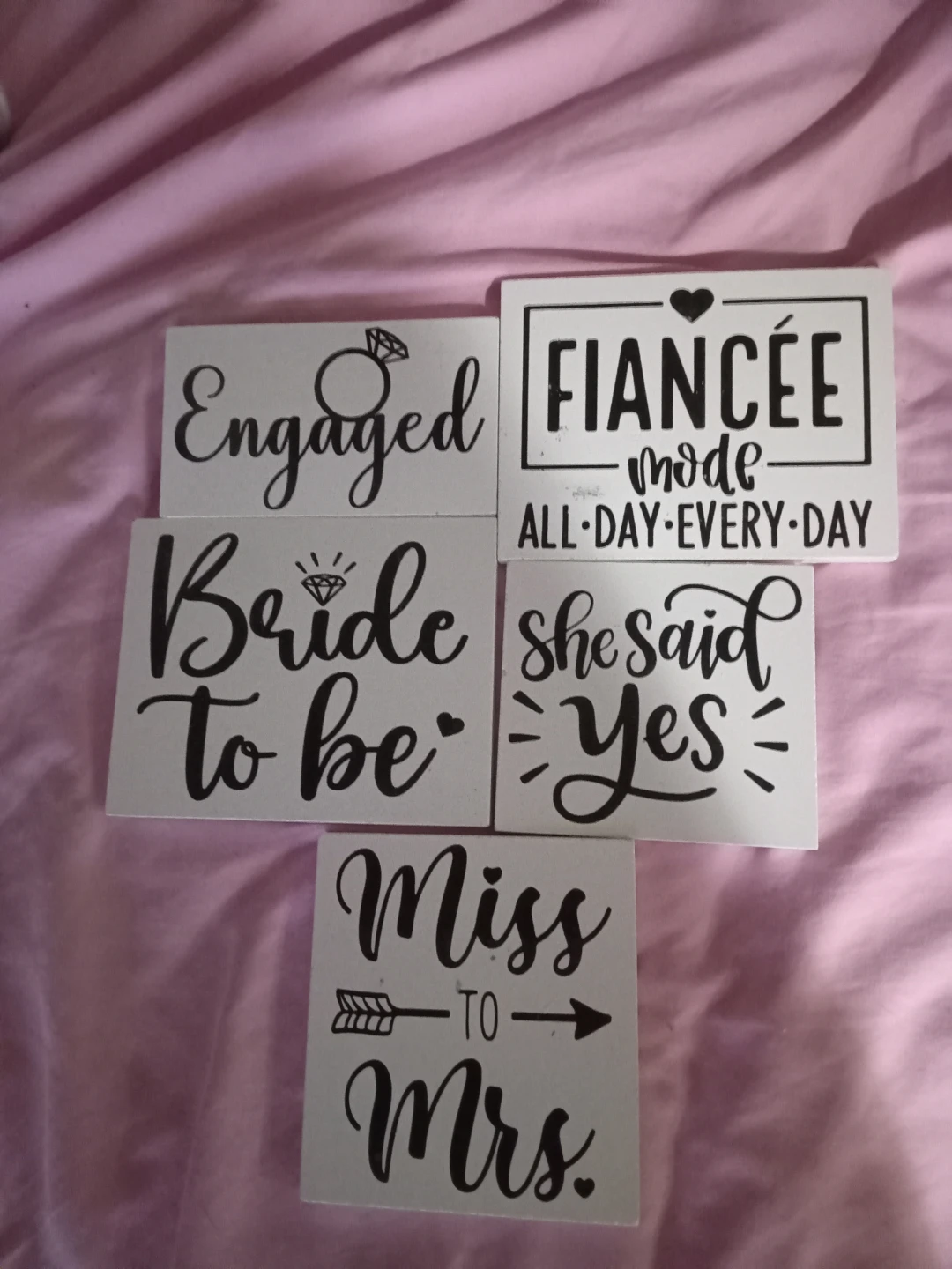 5 Piece Bridal Party Photo Booth Props