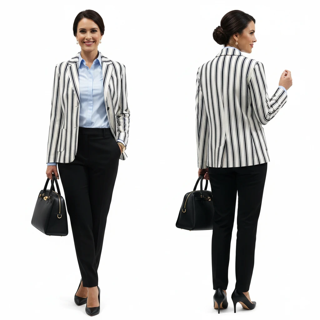 Weekend Max Mara PERAK Striped Jersey Blazer  Size M/L - photo 5