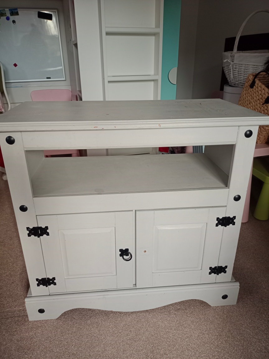White Storage Cabinet with Doors - photo 2