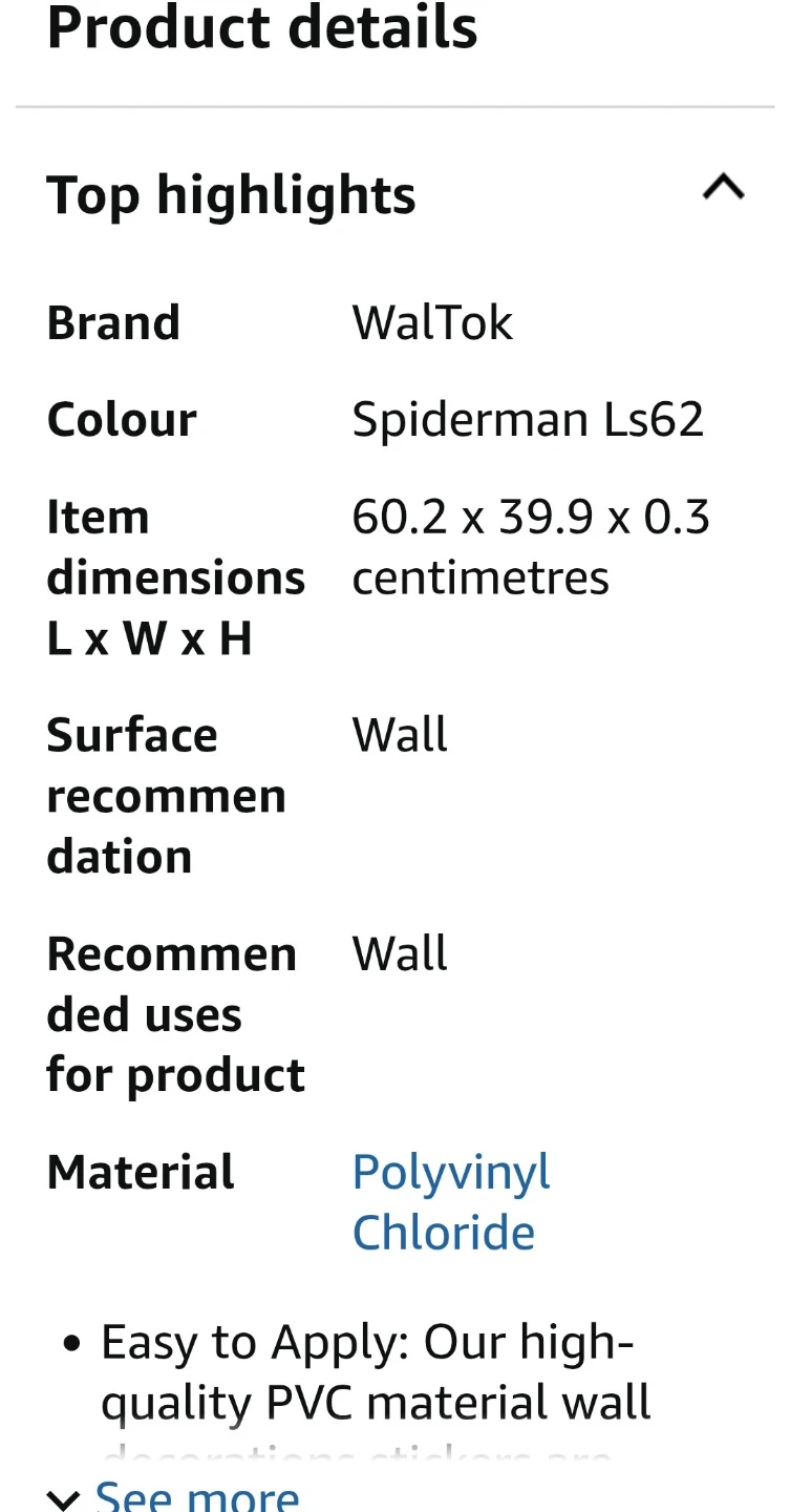 WalTok Spiderman 3D Wall Sticker - photo 5