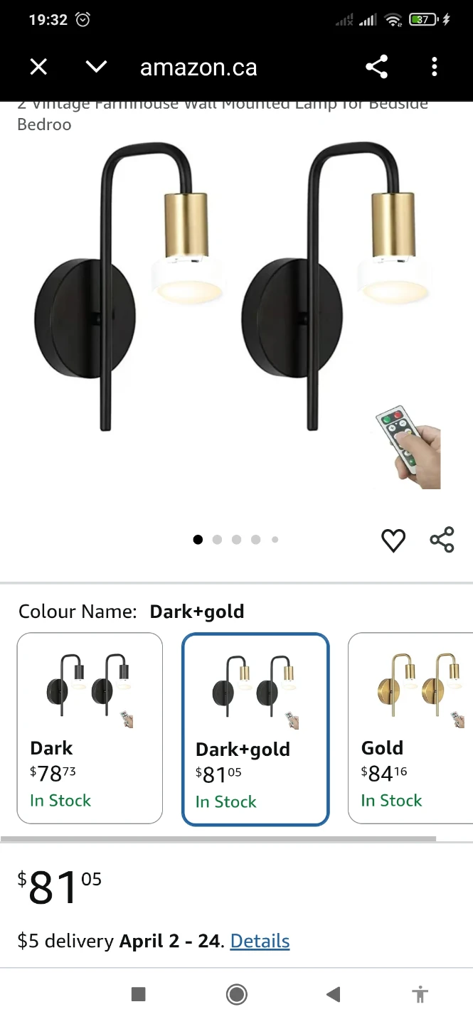New 2 Pack Bathroom Wall Sconces - photo 5