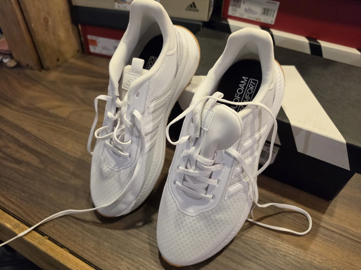 White Adidas Running Shoes - photo 2