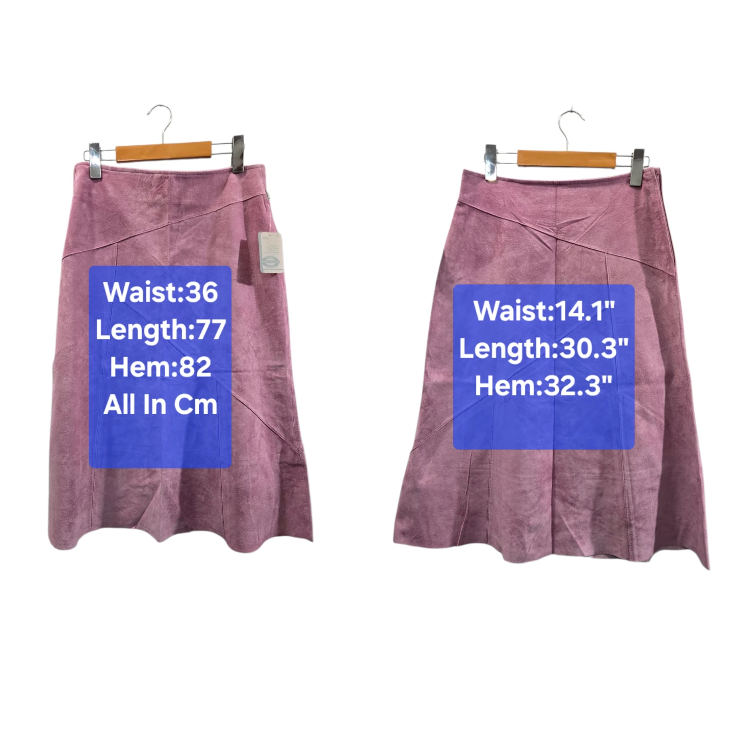 BNWTT Vintage Skotts Suede Washable A-line Skirt Size 4-6 - photo 2