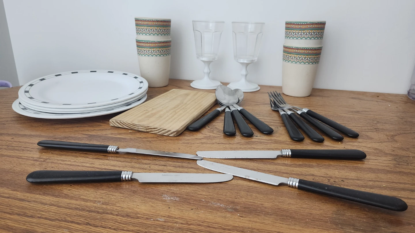 Dinnerware and Cutlery Set - Free