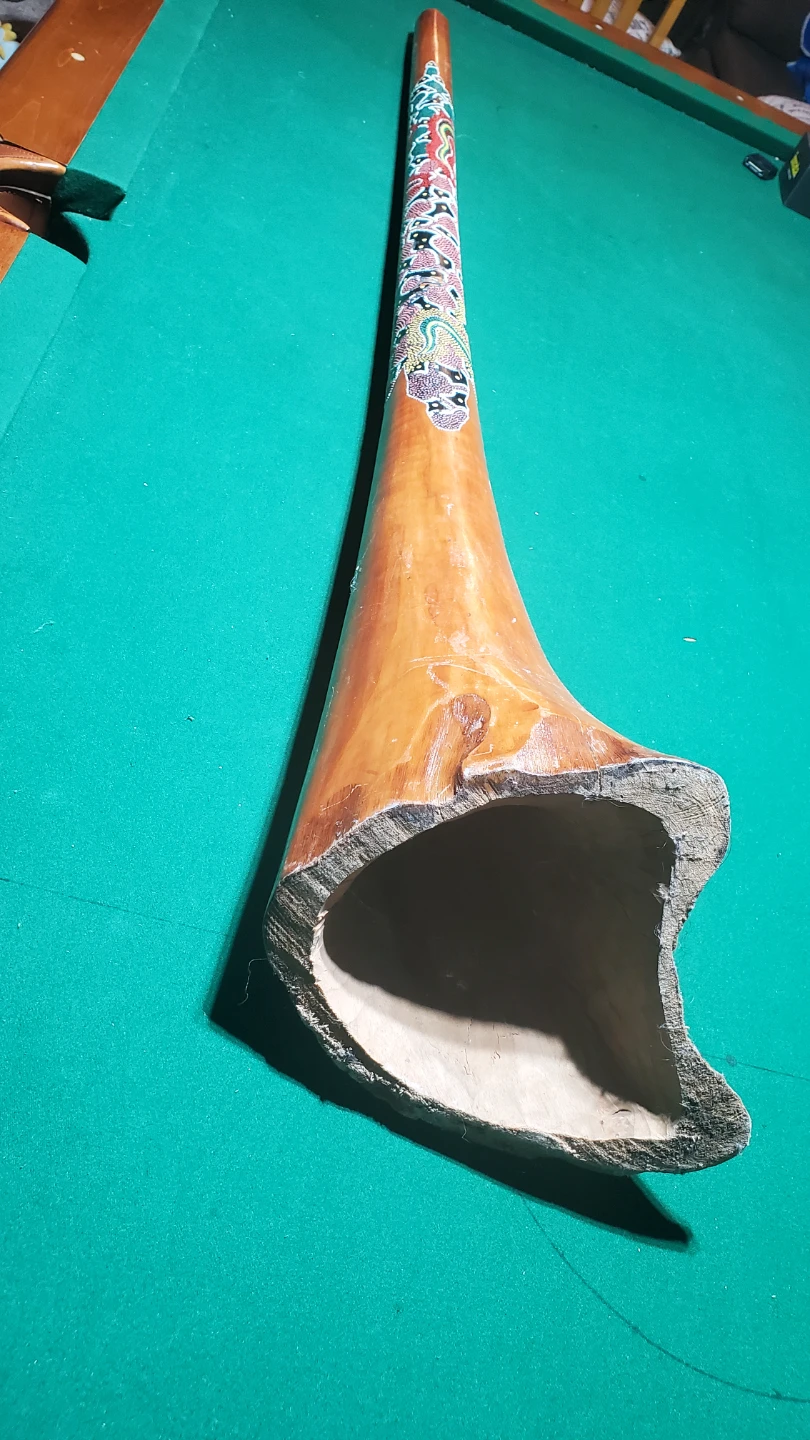 Hand-Painted Wooden Didgeridoo