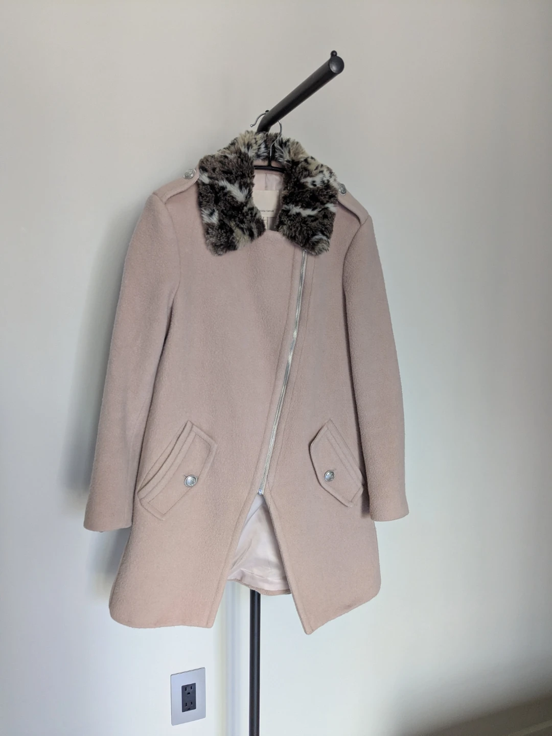 Rebecca Taylor Pink Wool Blend Coat - Size 4